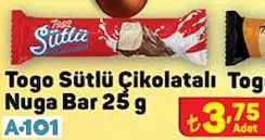 TOGO SÜTLÜ ÇİKOLATALI NUGA BAR 25 G